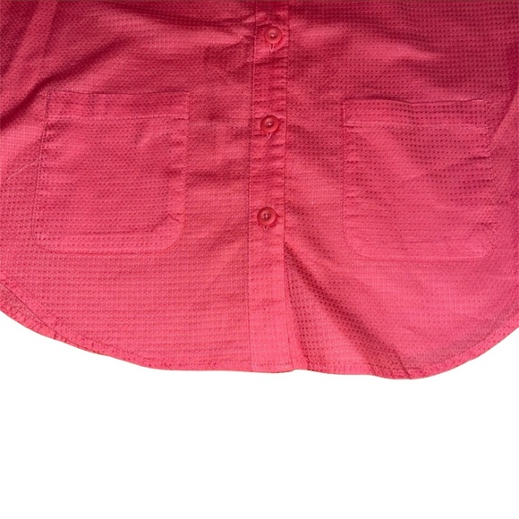 TEEZHER BUTTON DOWN SHIRT COTTON WOMEN LONG SLEEVE POCKETS PINK COLOR SIZE SMALL - Picture 9 of 14